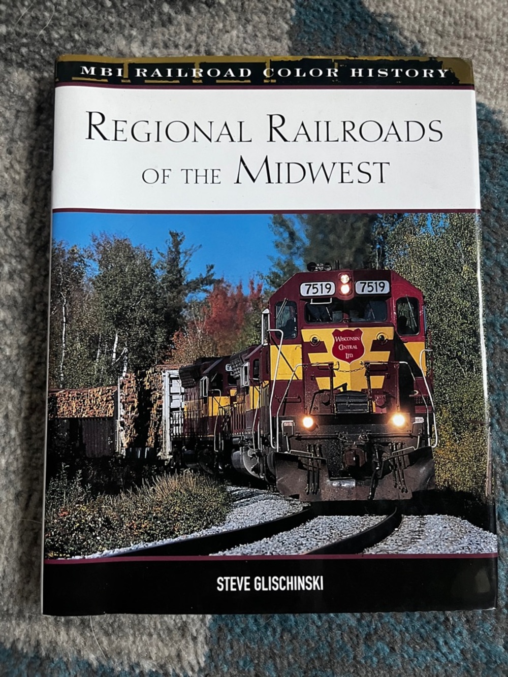 Regional Railroads of the Midwest Hardcover Book - Blue, Red, Yellow